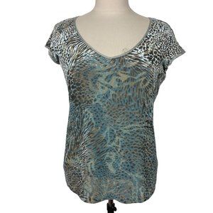 Stylish Blue and Brown Women's Top